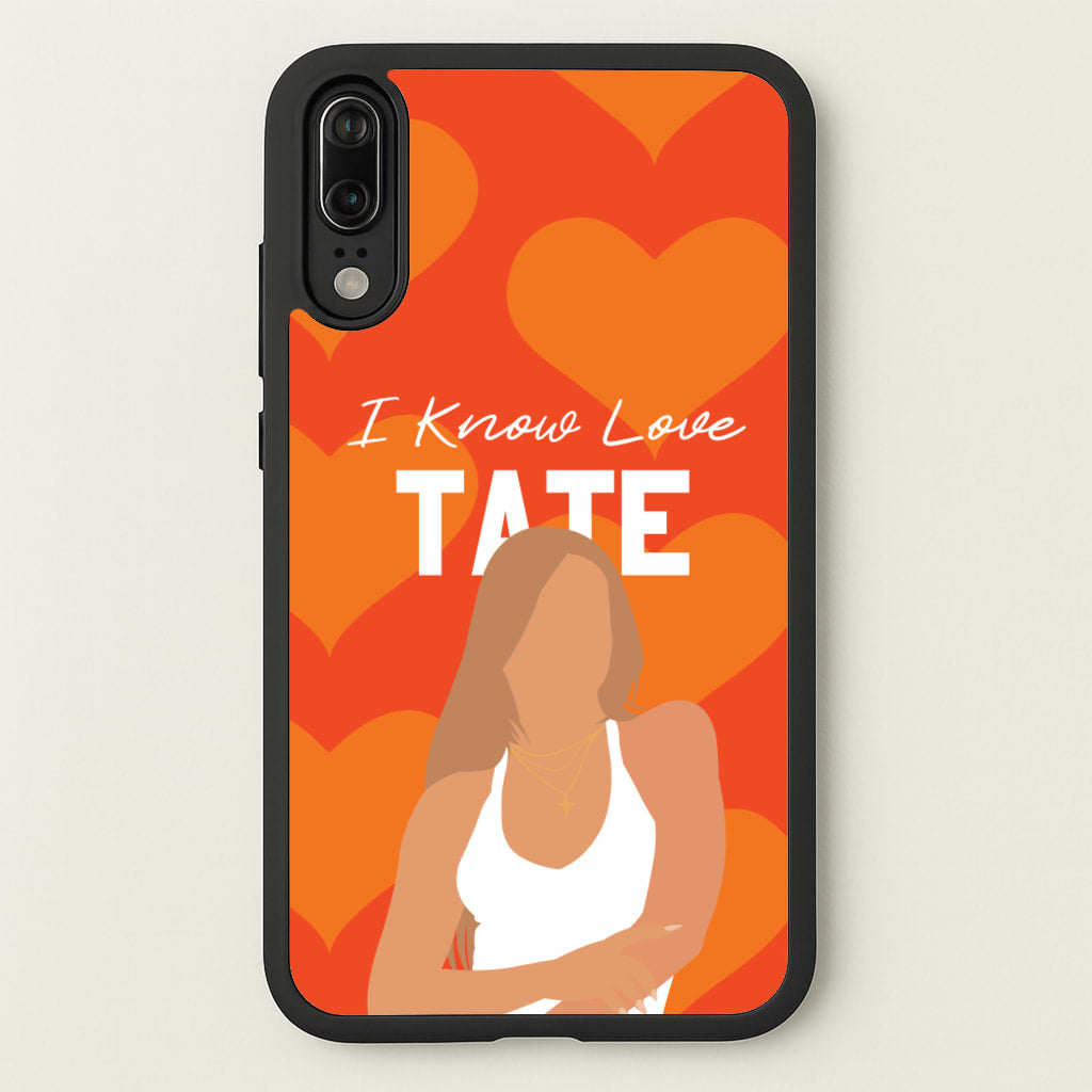 I Know Love Pattern  - Tate Mcrae Phone Case for Huawei P20