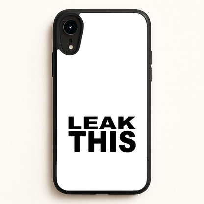 Leak This  - Tate Mcrae Phone Case for iPhone XR