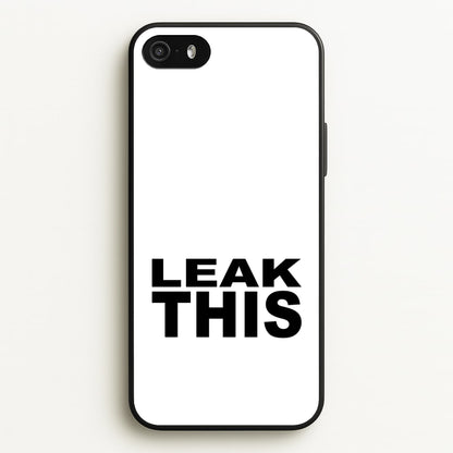 Leak This  - Tate Mcrae Phone Case for iPhone 5 / 5s / SE 2016