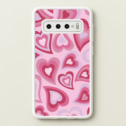 Pink Hearts - Trippy Patterns  - Trippy Patterns Phone Case for Galaxy S10