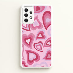 Pink Hearts - Trippy Patterns  - Trippy Patterns Phone Case for Galaxy A52 / A52s