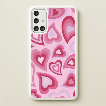 Pink Hearts - Trippy Patterns  - Trippy Patterns Phone Case for Galaxy A71