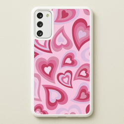 Pink Hearts - Trippy Patterns  - Trippy Patterns Phone Case for Galaxy S20