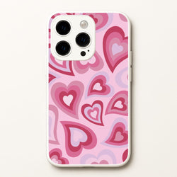 Pink Hearts - Trippy Patterns  - Trippy Patterns Phone Case for iPhone 15 Pro