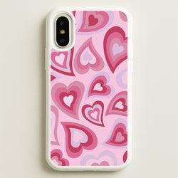 Pink Hearts - Trippy Patterns  - Trippy Patterns Phone Case for iPhone X / XS