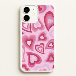 Pink Hearts - Trippy Patterns  - Trippy Patterns Phone Case for iPhone 11