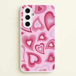 Pink Hearts - Trippy Patterns  - Trippy Patterns Phone Case for Galaxy A54