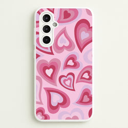 Pink Hearts - Trippy Patterns  - Trippy Patterns Phone Case for Galaxy A14