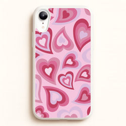 Pink Hearts - Trippy Patterns  - Trippy Patterns Phone Case for iPhone XR