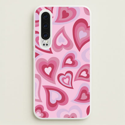Pink Hearts - Trippy Patterns  - Trippy Patterns Phone Case for Huawei P30