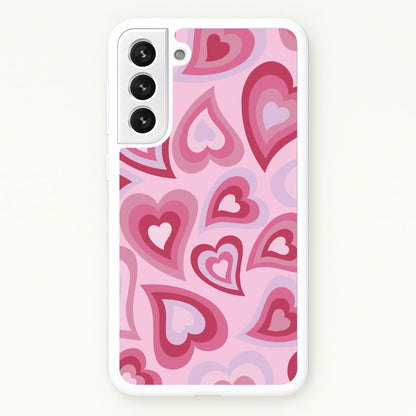Pink Hearts - Trippy Patterns  - Trippy Patterns Phone Case for Galaxy S21 Plus