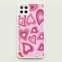 Pink Hearts - Trippy Patterns  - Trippy Patterns Phone Case for Galaxy A12