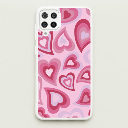 Pink Hearts - Trippy Patterns  - Trippy Patterns Phone Case for Galaxy A12