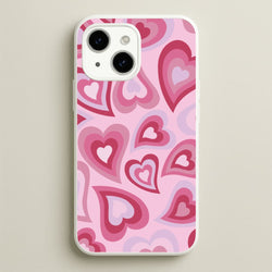 Pink Hearts - Trippy Patterns  - Trippy Patterns Phone Case for iPhone 14