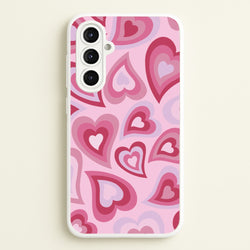 Pink Hearts - Trippy Patterns  - Trippy Patterns Phone Case for Galaxy A16