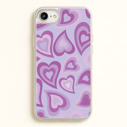 Purple Hearts - Trippy Patterns  - Trippy Patterns Phone Case for iPhone 6 / 7 / 8 / SE