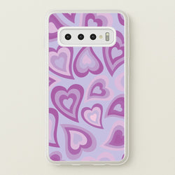 Purple Hearts - Trippy Patterns  - Trippy Patterns Phone Case for Galaxy S10
