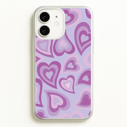 Purple Hearts - Trippy Patterns  - Trippy Patterns Phone Case for iPhone 11