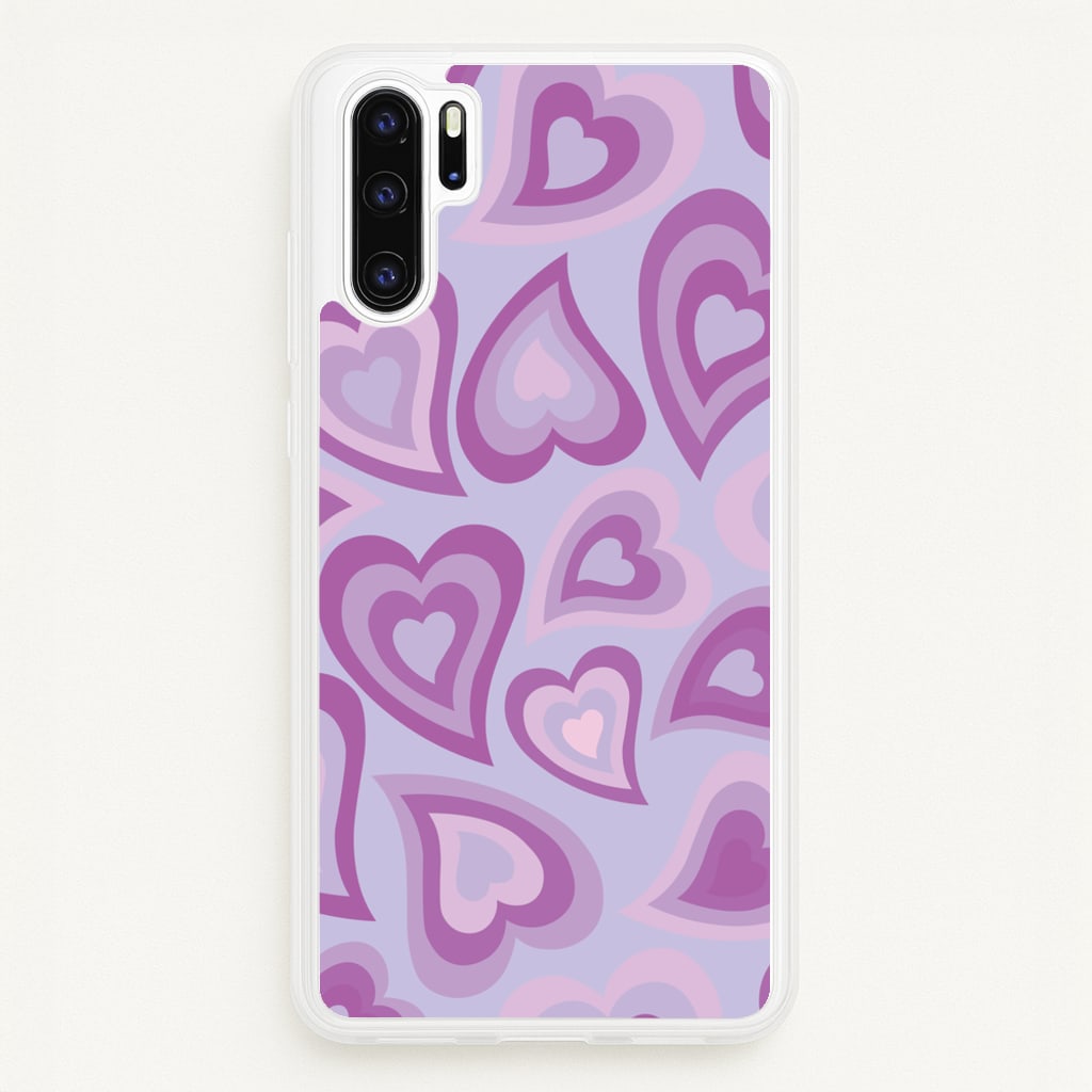 Purple Hearts - Trippy Patterns  - Trippy Patterns Phone Case for Huawei P30 Pro