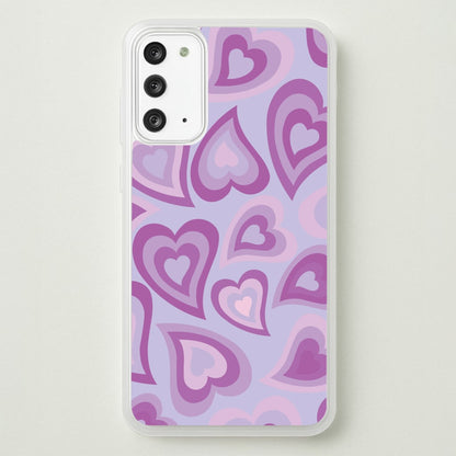 Purple Hearts - Trippy Patterns  - Trippy Patterns Phone Case for Galaxy Note 20