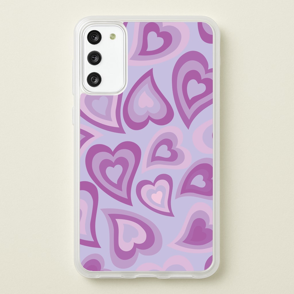 Purple Hearts - Trippy Patterns  - Trippy Patterns Phone Case for Galaxy S20