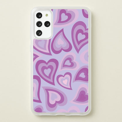Purple Hearts - Trippy Patterns  - Trippy Patterns Phone Case for Galaxy S20 Plus