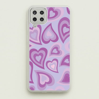 Purple Hearts - Trippy Patterns  - Trippy Patterns Phone Case for Galaxy A12