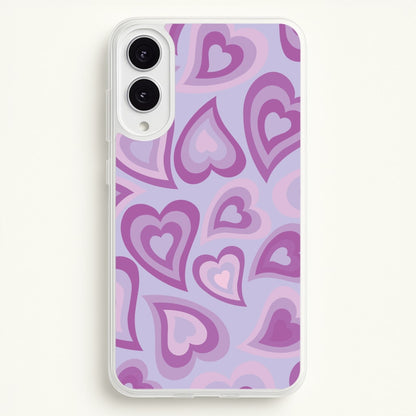 Purple Hearts - Trippy Patterns  - Trippy Patterns Phone Case for Galaxy S25 Edge