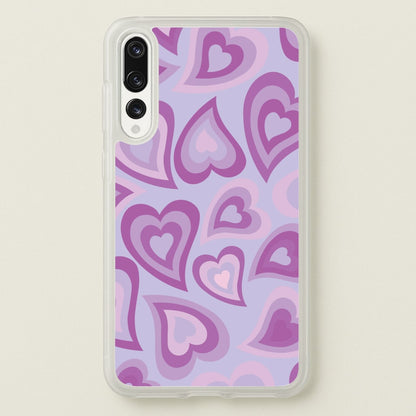 Purple Hearts - Trippy Patterns  - Trippy Patterns Phone Case for Huawei P20 Pro