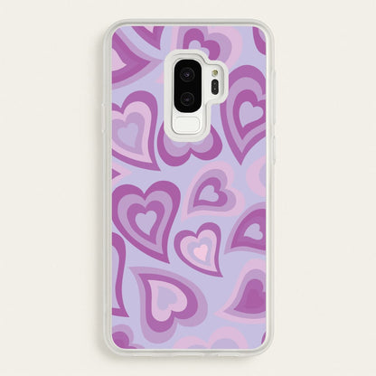 Purple Hearts - Trippy Patterns  - Trippy Patterns Phone Case for Galaxy S9 Plus