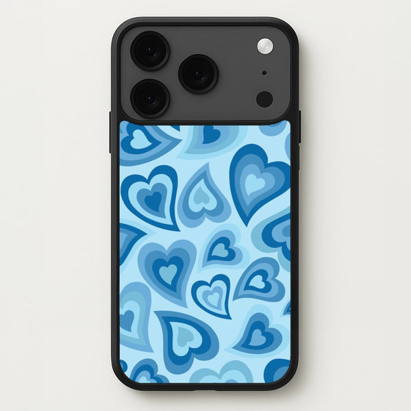 Blue Hearts - Trippy Patterns Phone Case for iPhone 17 Pro Max