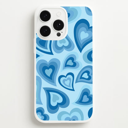 Blue Hearts - Trippy Patterns  - Trippy Patterns Phone Case for iPhone 13 Pro Max