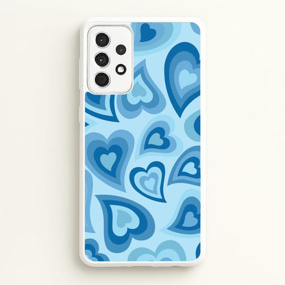 Blue Hearts - Trippy Patterns  - Trippy Patterns Phone Case for Galaxy A52 / A52s