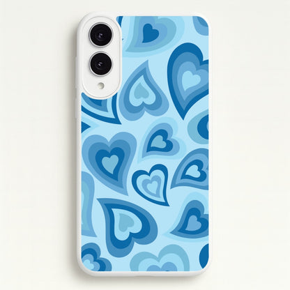 Blue Hearts - Trippy Patterns  - Trippy Patterns Phone Case for Galaxy S25 Edge