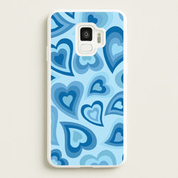 Blue Hearts - Trippy Patterns  - Trippy Patterns Phone Case for Galaxy S9