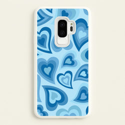 Blue Hearts - Trippy Patterns  - Trippy Patterns Phone Case for Galaxy S9 Plus