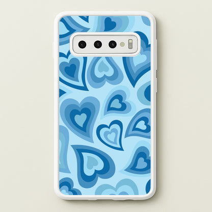 Blue Hearts - Trippy Patterns  - Trippy Patterns Phone Case for Galaxy S10 Plus