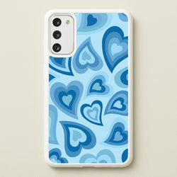 Blue Hearts - Trippy Patterns  - Trippy Patterns Phone Case for Galaxy S20FE