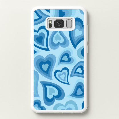 Blue Hearts - Trippy Patterns  - Trippy Patterns Phone Case for Galaxy S8