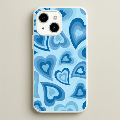 Blue Hearts - Trippy Patterns  - Trippy Patterns Phone Case for iPhone 15