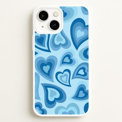 Blue Hearts - Trippy Patterns  - Trippy Patterns Phone Case for iPhone 13