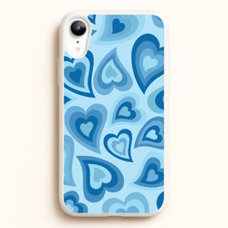 Blue Hearts - Trippy Patterns  - Trippy Patterns Phone Case for iPhone XR