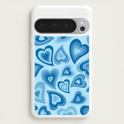 Blue Hearts - Trippy Patterns  - Trippy Patterns Phone Case for Google Pixel 9 Pro XL