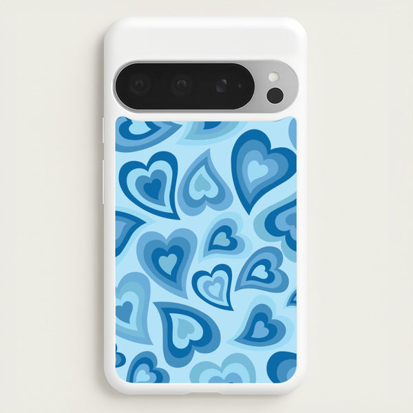 Blue Hearts - Trippy Patterns  - Trippy Patterns Phone Case for Google Pixel 9 Pro XL