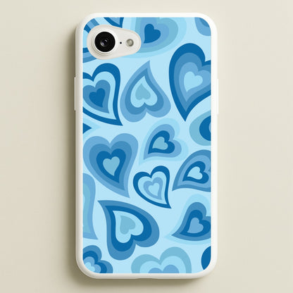 Blue Hearts - Trippy Patterns  - Trippy Patterns Phone Case for iPhone 16e
