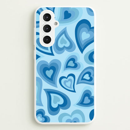 Blue Hearts - Trippy Patterns  - Trippy Patterns Phone Case for Galaxy S23FE