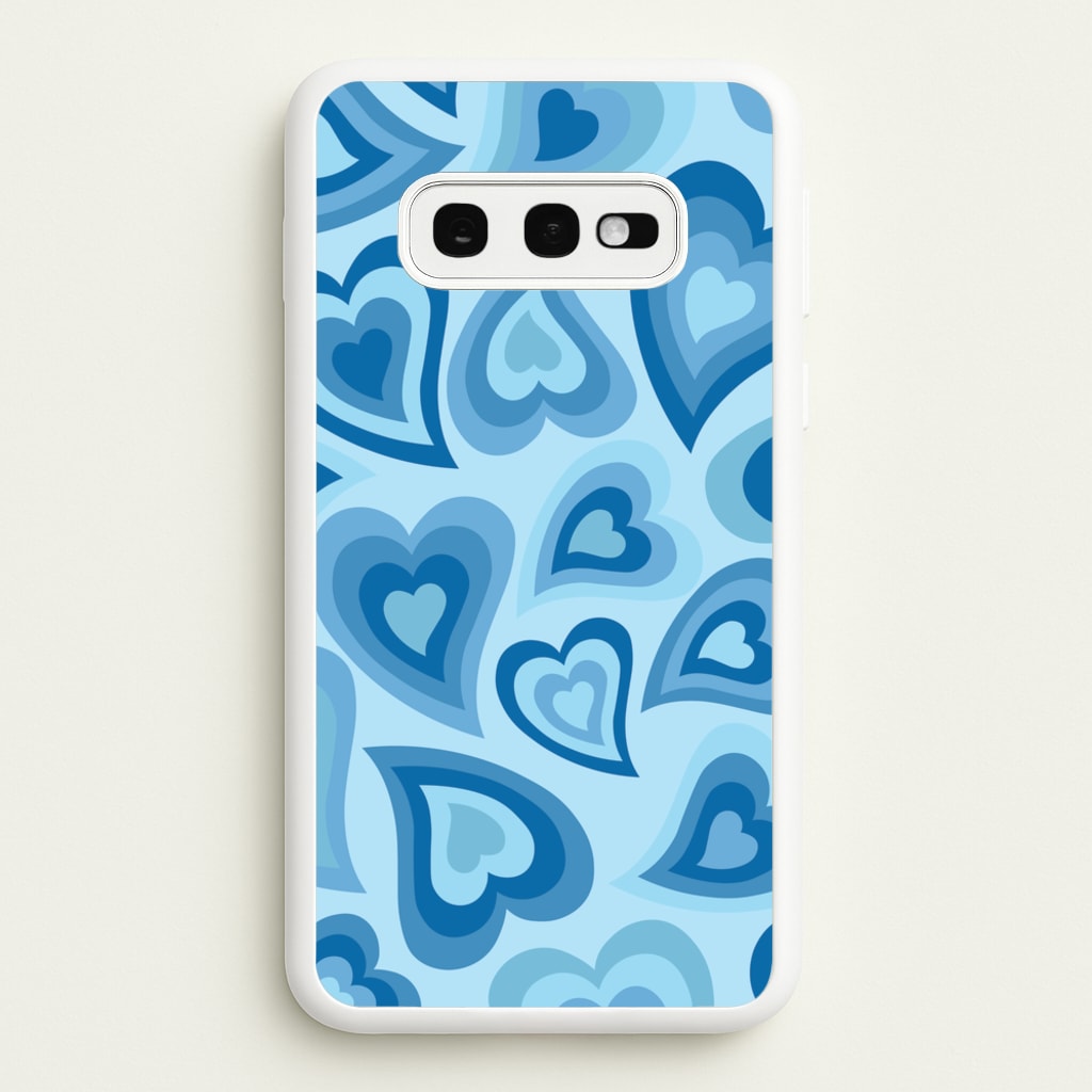 Blue Hearts - Trippy Patterns  - Trippy Patterns Phone Case for Galaxy S10e
