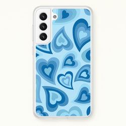 Blue Hearts - Trippy Patterns  - Trippy Patterns Phone Case for Galaxy S22 Plus