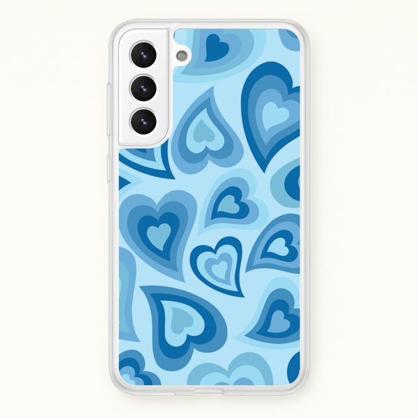 Blue Hearts - Trippy Patterns  - Trippy Patterns Phone Case for Galaxy S22 Plus