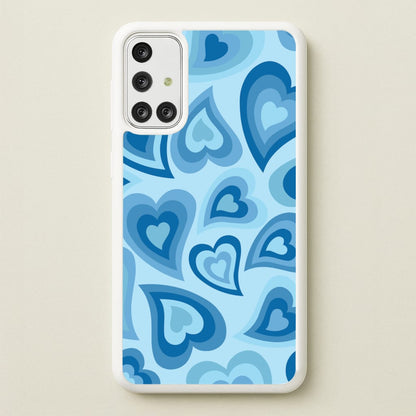 Blue Hearts - Trippy Patterns  - Trippy Patterns Phone Case for Galaxy A71